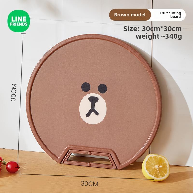 Kitchen Baking Storage - LINE FRIENDS Braunes Anime-Cartoon-Schneidebrett, Niedliches Kawaii