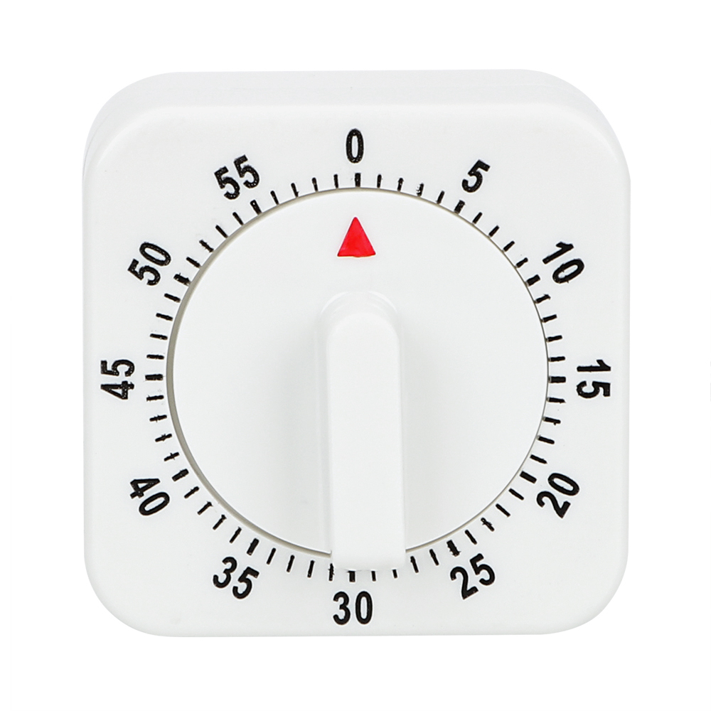 Kitchen Baking Timer - HILIFE Praktischer 60-Minuten-Küchentimer, Kochutensilien, weißes Quadrat,