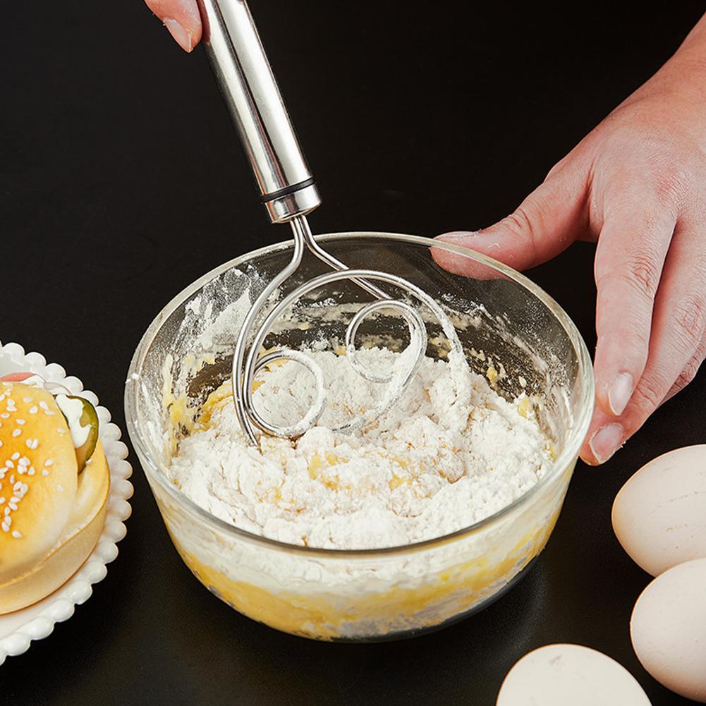 Bread Baking Kitchen Utensils - Teigbesen Brotmixer Edelstahl Kuchen- und Gebäckteig-Mixer