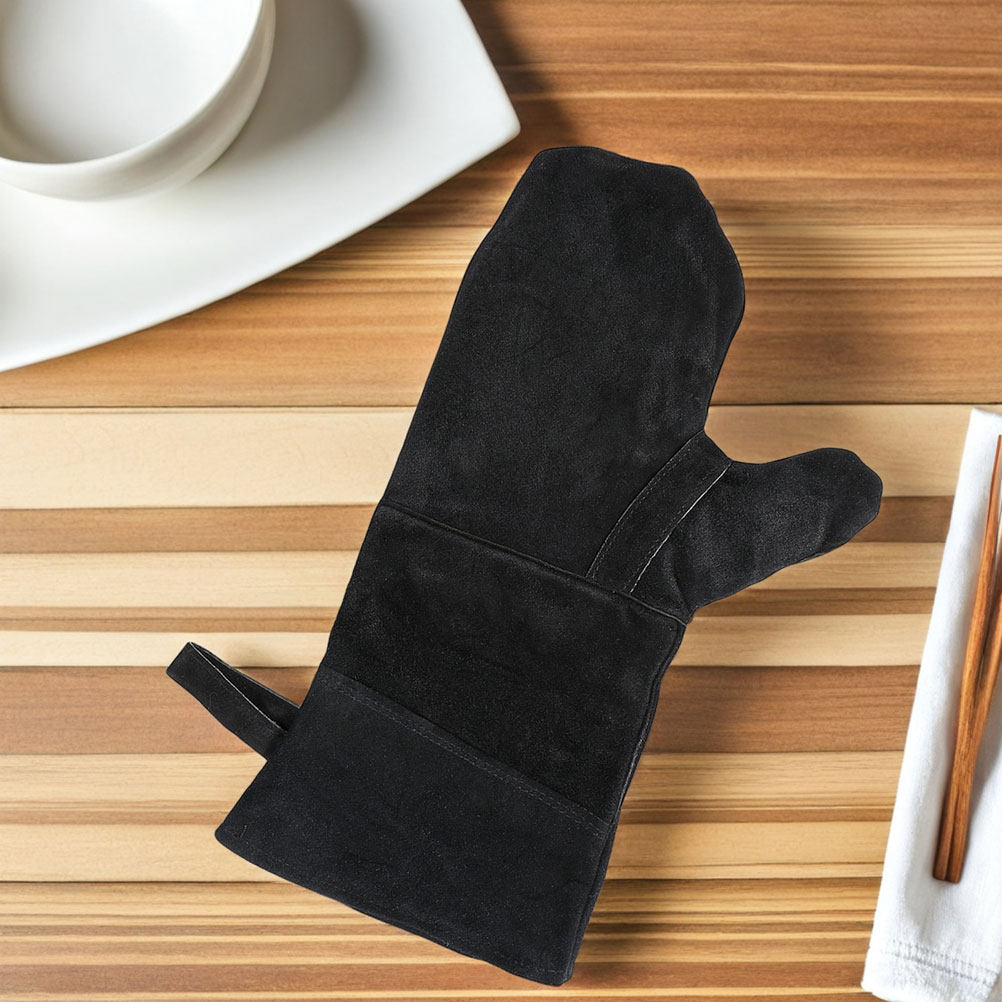 Kitchen Baking Cooking - 3 Stück hitzebeständige schwarze Ofenhandschuhe mit