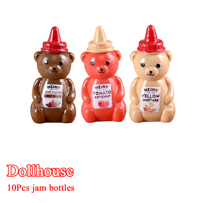 Kitchen Baking Storage - 10Pcs 1/12 Puppenhaus Simulierte Kleine Bär
