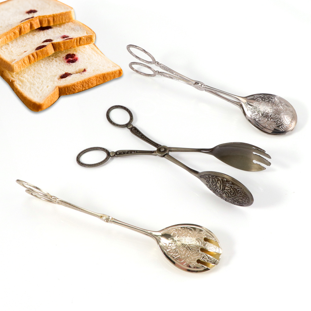 Bread Baking Kitchen Utensils - Jaswehome Vintage Retro Lebensmittelzange Salat Kuchen