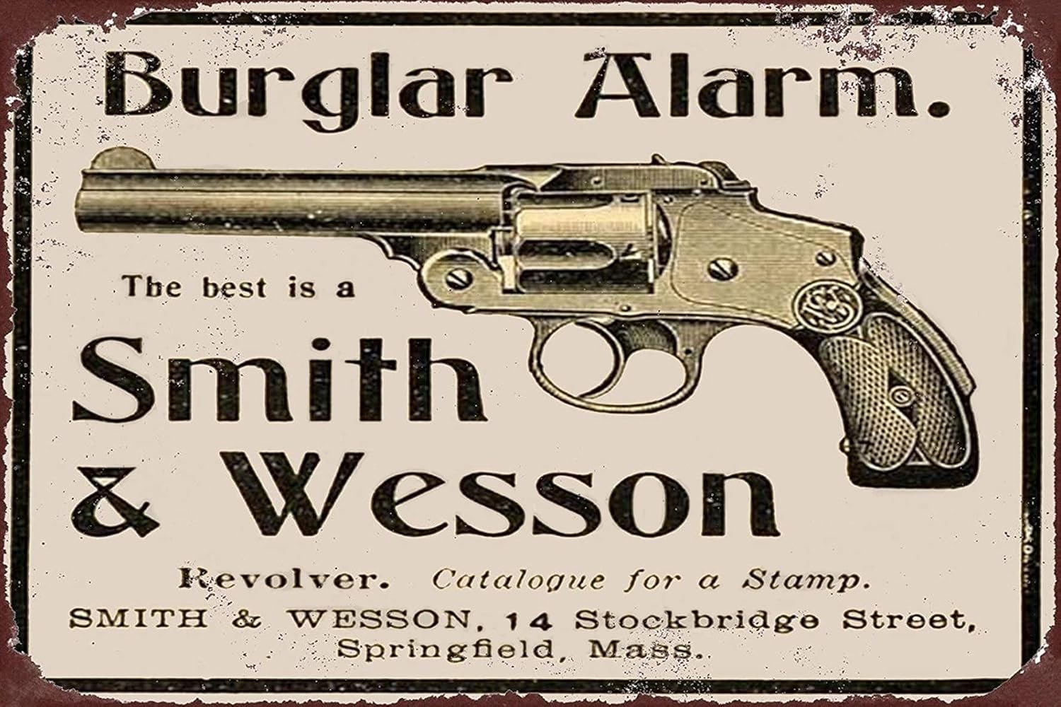Kitchen Bakery - Metall-Blechschild für Einbruchmeldeanlage, Smith Wesson, Vintage-Wanddekoration,
