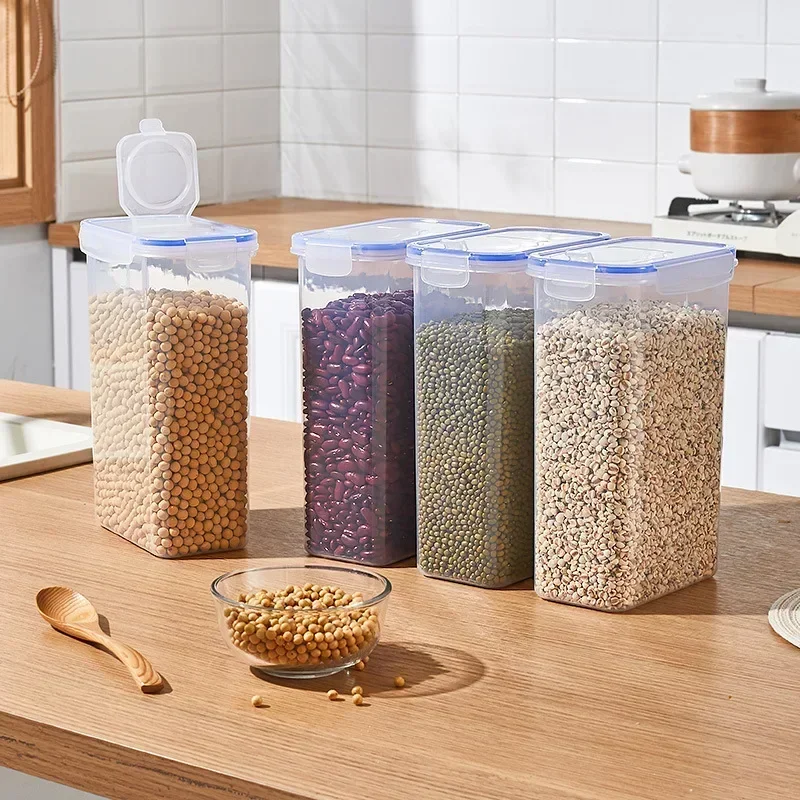 Kitchen Bank - Lebensmittelaufbewahrungsbehälter mit Deckel, stapelbare Leckerli-Box-Behälter für