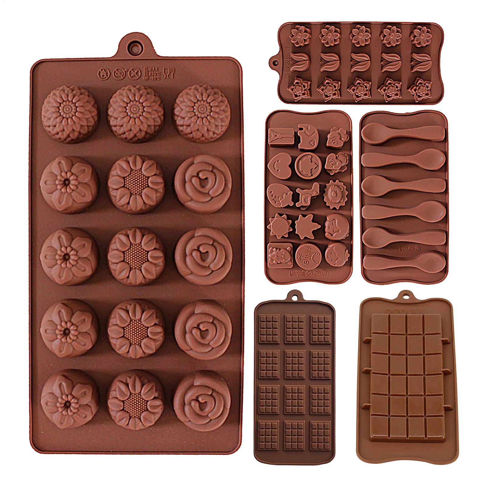 Kitchen Bakery - DIY Schokoladenformen Antihaftende Wiederverwendbare Silikon-Kuchenformen Schokoladen-