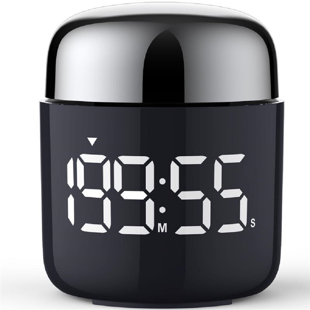 Kitchen Baking Timer - Rotierender Küchentimer mit LED-Anzeige und 199-Minuten-Countdown/Countup-Funktion,