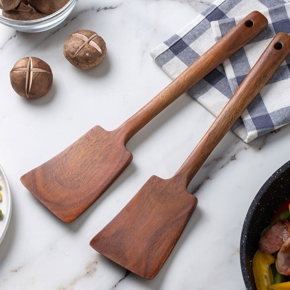 Offset Spatula Set - 34 cm Massivholz Kochspatel Dreher Langer