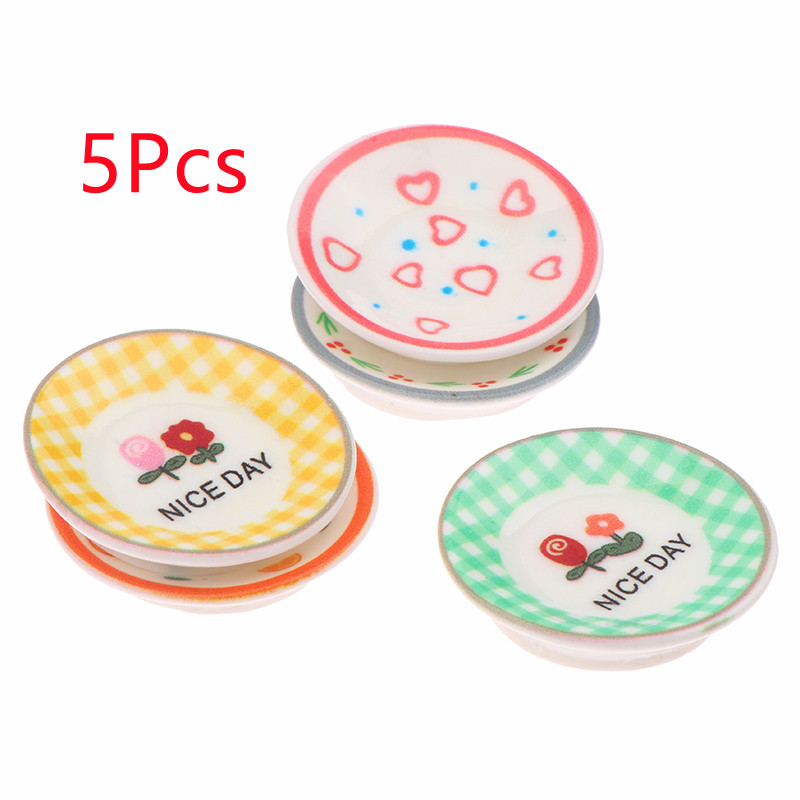5Pcs 1/12 Puppenhaus Mini Plat – Kitchen Baking Storage Bewertung und Preis