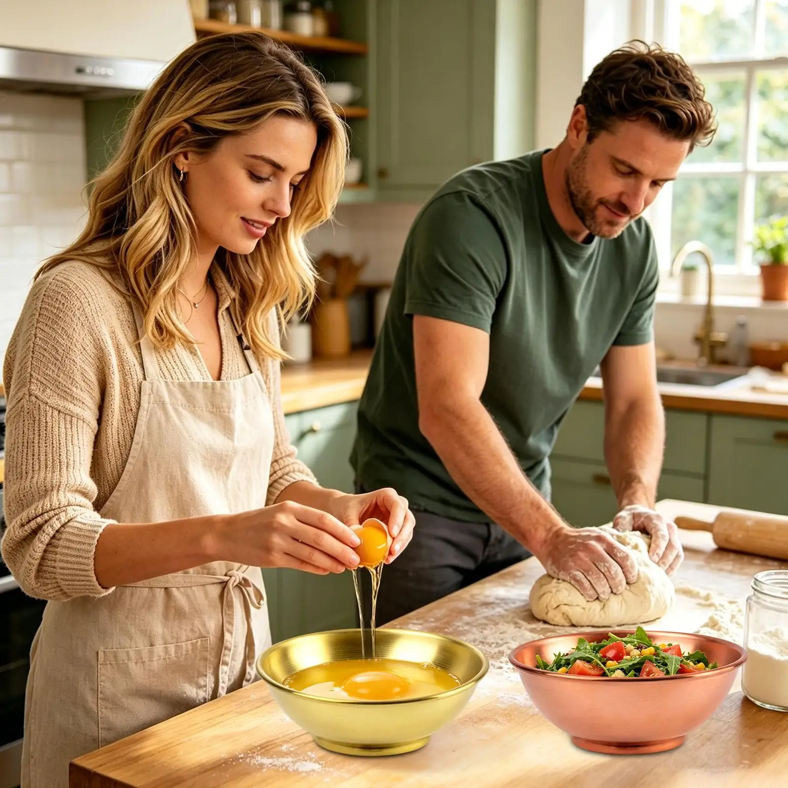 Kupferschüssel, große Aufbewah – Kitchen Baking Cooking Bewertung und Preis