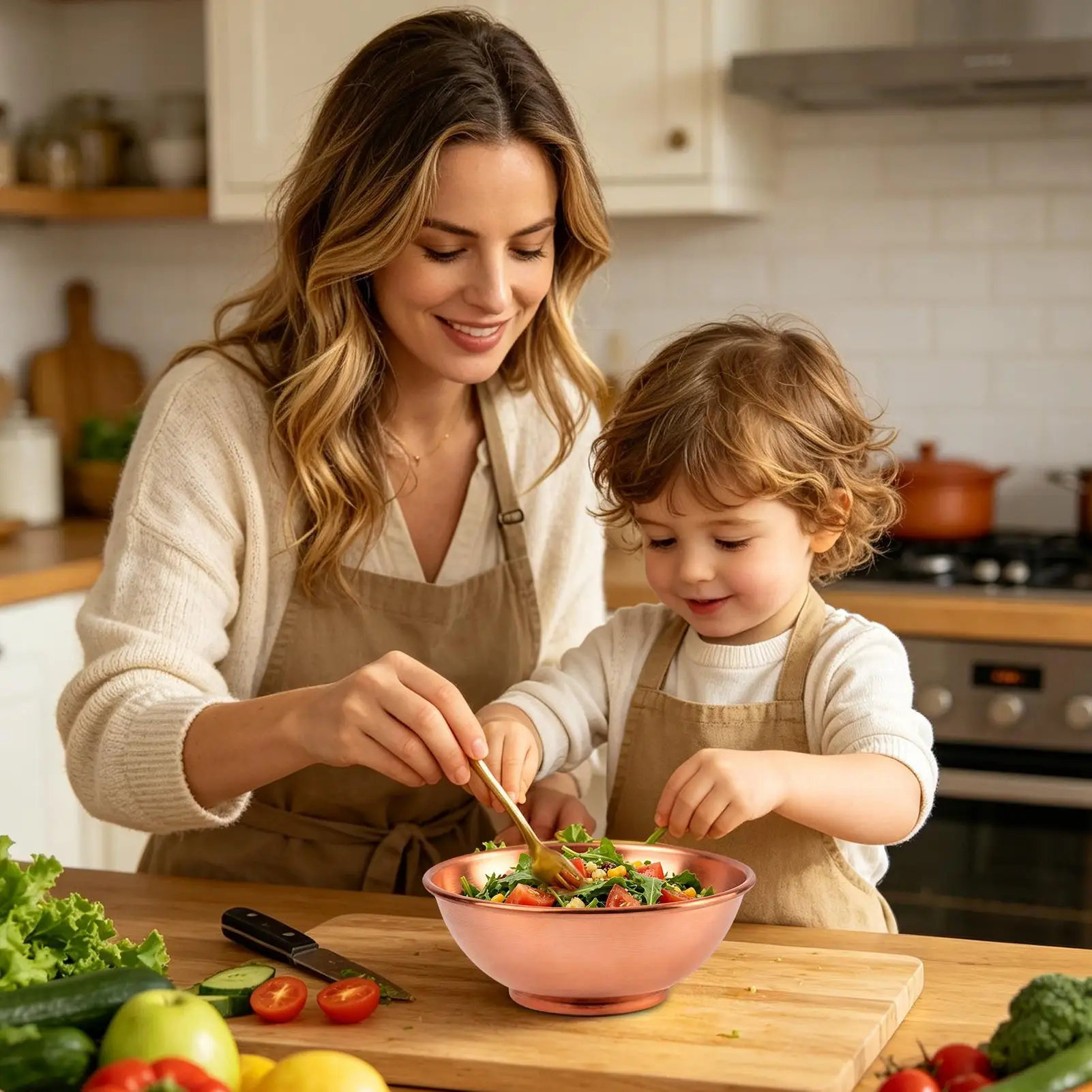 Kupferschüssel, große Aufbewah – Kitchen Baking Cooking Bewertung und Preis